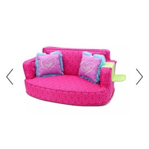 American Girl Pink and Blue Doll Sofa